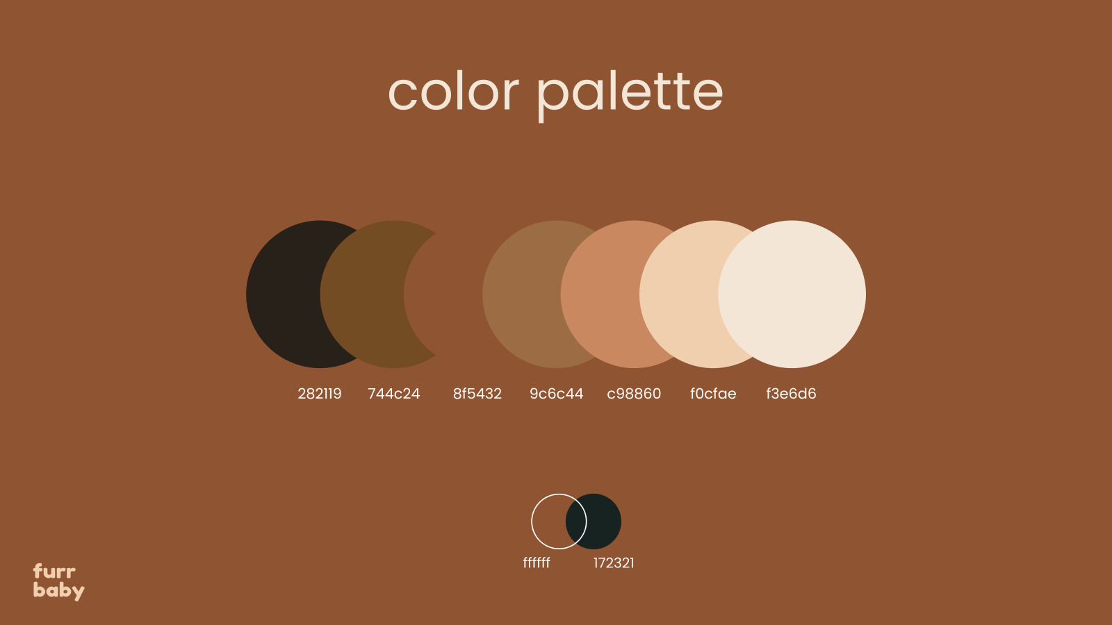 The Furr Baby colour palette exploration.
